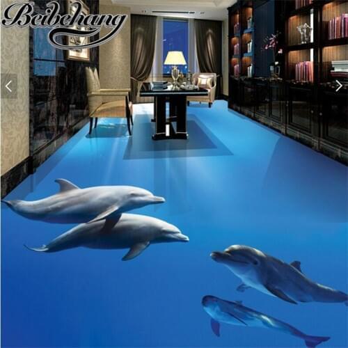 Beibehang Custom 3d painting bathroom abstract pattern beautiful purple floor tiles Self - adhesive waterproof flooring decorat