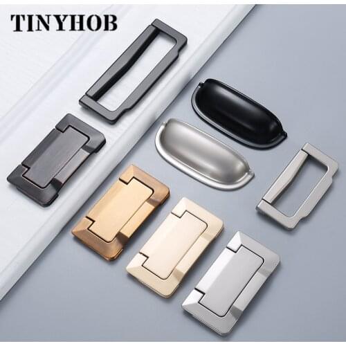 Hidden Door Handle Zinc Alloy Tatami Recessed Pull Sliding Door Handles Bedroom Cabinet Handle Furniture Handle Hardware