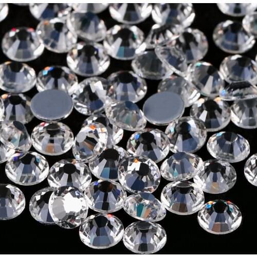 SS3-SS48 Hot Fix Rhinestones Crystal Hot Fix Super Glitter Strass 144pcs-1440Pcs Hot Fix Rhinestone For Diy Fabric Garment Shoes