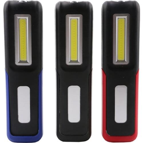 1 Set XPE+COB LED Car Inspection Light Torch USB Charging Work Lights Flashlights Magnetic Holder Emergency Lamp Torch With Hook