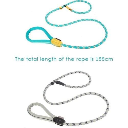 Reflective Pet Dog Leash Adjustable Braided Rope Collar Training Leashes for Medium Large Dogs Pet Supplies