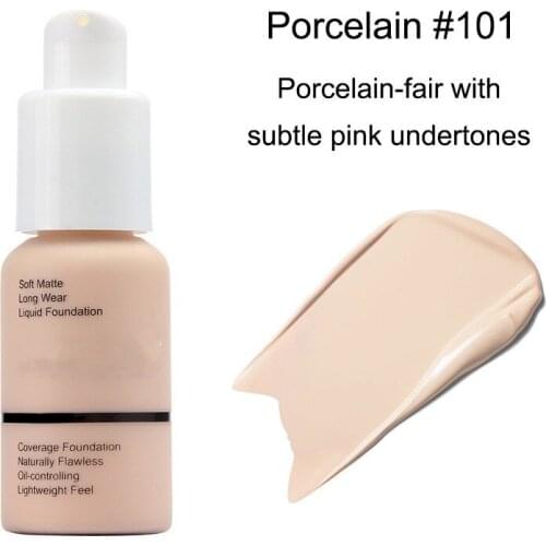 Face Foundation Base Long Wear Moisturizer Oil Control Concealer Liquid Foundation Cream Long Lasting 24 Hours