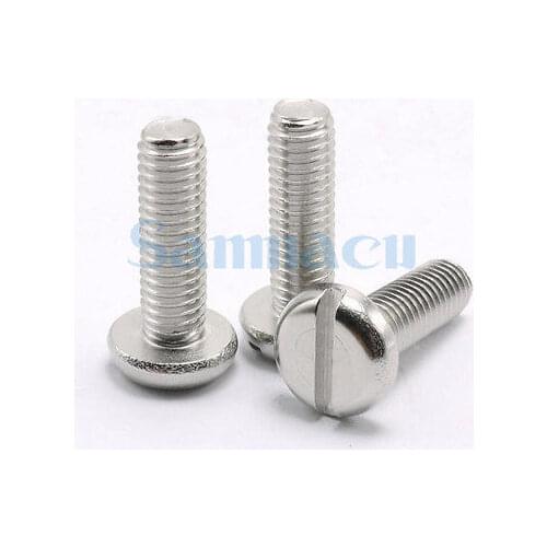 50pcs M2 304 Stainless Steel Slotted Cheese Pan Head Machine Screws