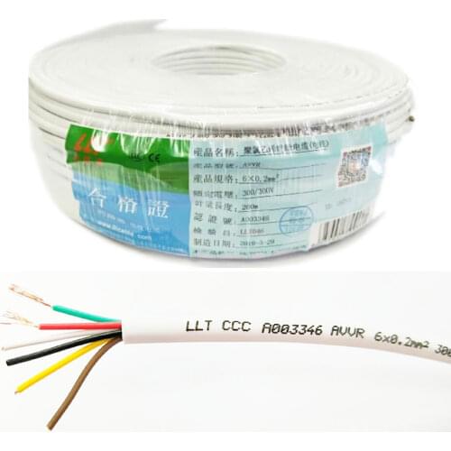 30M 0.2x 6P 6 wire cable 30M for video intercom Color Video Door Phone doorbell wired Intercom cable