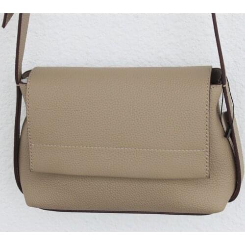 Small Square Bag Genuine Leather Crossbody Bags For Women 2021 Summer Female Shoulder Messenger Bags Wide Strap Girl Flap Purses