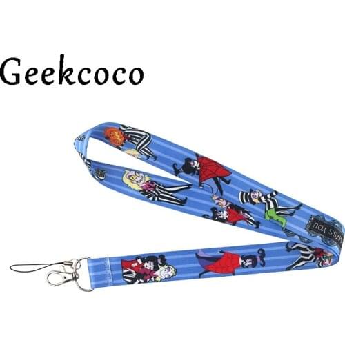 Cartoon kawaii blue colour funny kids diy Lanyard Mobile Phone Key Card Identification Straps USB Badges Holder Hanging J0909