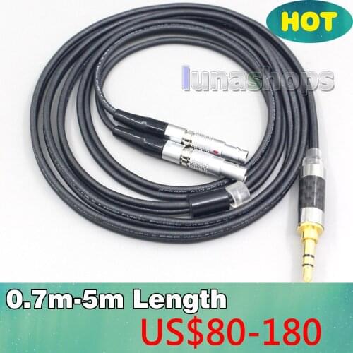 2.5mm 3.5mm 4.4mm XLR Black 99% Pure PCOCC Earphone Cable For Focal Utopia Fidelity Circumaural Headphone LN007143