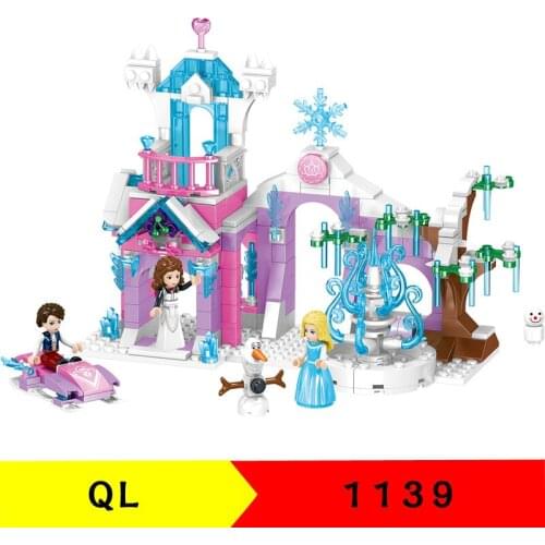 376pcs QL1139 Building Block Castle Series Ice Thorns Castle Small Particles Childrens Educational Assembling Toy Gifts