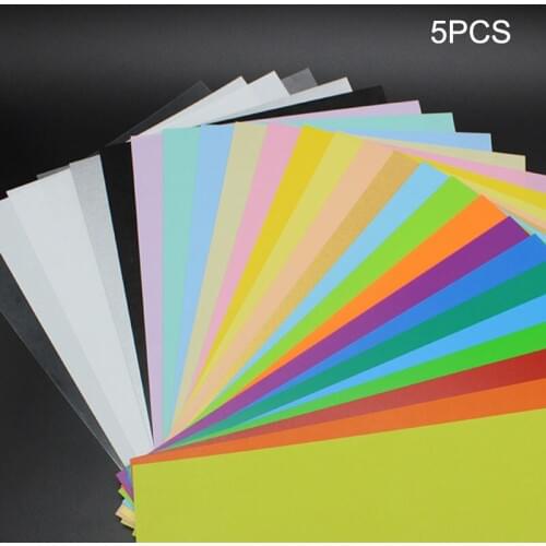 5 Pcs/Set Color Heat Shrink Sheet Plastic Magic Paper Sheet for Educational DIY Crafts SNO88