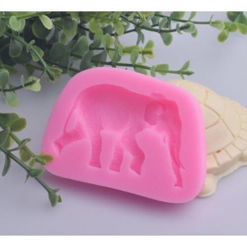 Aouke Elephant Shape Silicone Mold DIY Chocolate Mold Cake Baking Decoration Plaster Crafts Ornaments Elephant Silicone Mold