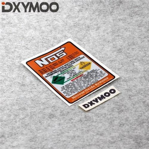 Auto Window Speed Turbo Warning Car Stickers for Nitrous Oxide Systems OXIDIZER NOS