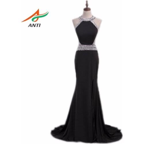 ANTI Black Sexy Mermaid Evening Dress 2019 Sweet 16 Years Robe De Soiree Vestido De Festa Formal Party Evening Gowns HQY0481