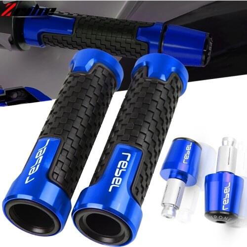 For HONDA REBEL CMX250C CMX500 CMX300 CMX 250 300 500 Motorcycle 7/8" 22mm Handlebar Hand Grips Ends Handle Bar Grip End Cap