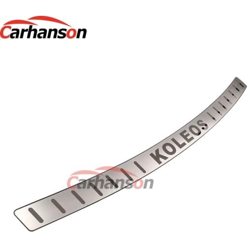 For Renault Koleos Trunk Trim Door Sill Car Stainless Steel Rear Bumper Protector Cover Auto Sticker styling Accessories
