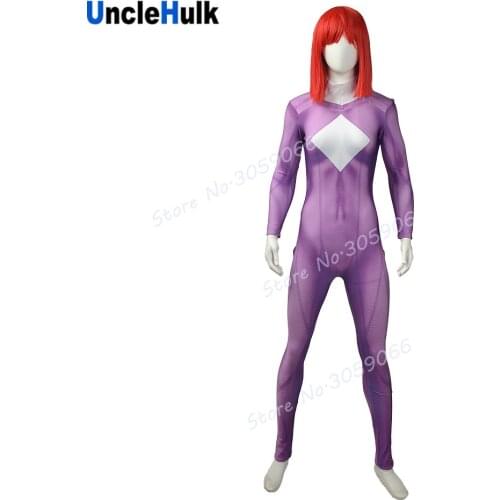 Violet and White Spandex Cosplay Costume | UncleHulk
