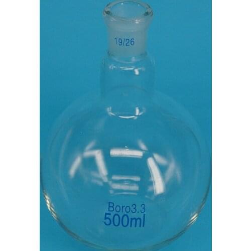 500ML 19/26 One Mouth Short Neck Flat Bottom Flask Boiling Flask For Laboratory