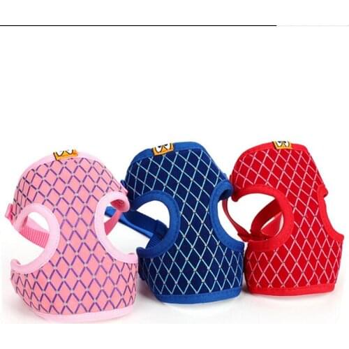 Rhinestone Cat Harness Set for Nylon Mesh Small Medium Dogs Nylon Mesh Puppy Cat Harnesses Vest Walking Lead Leash Supplies