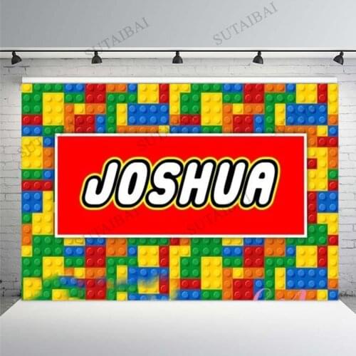 Colorful Building Blocks Background High Quality Computer Print Child Birthday Backdrops for Photography Photo Studio Shoot