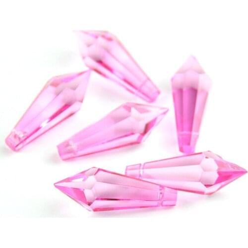 38mm Various Color Icicle Chandelier Crystal Parts Glass Lamp Pendants For DIY Suncatcher Curtain/Window Decoration