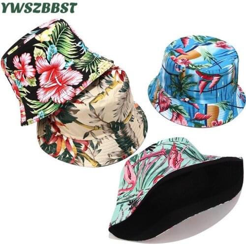 New Summer Autumn Women Sun Hats Outdoor Travel Sunscreen Cap Double-sided can wear Cotton Women Bucket Hat Men Fisherman Hat