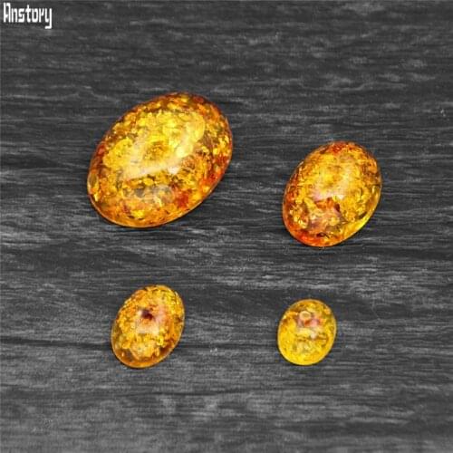 Wholesale Lot 10/15/20/25pcs Simulated Ambers 8x10mm 10x14mm 13X18mm 18X25mm Cabochon Oval Bead DIY Jewelry Making B013