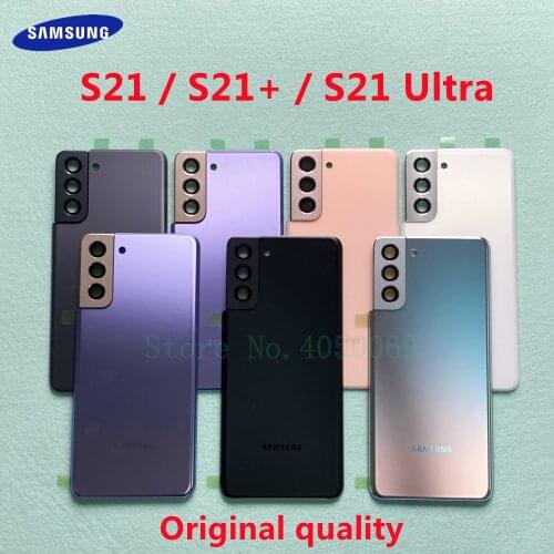 Original For Samsung Galaxy S21 & S21 Plus & S21 Ultra Battery Door Back Cover Plastic Rear Glass Case Housing Replacement