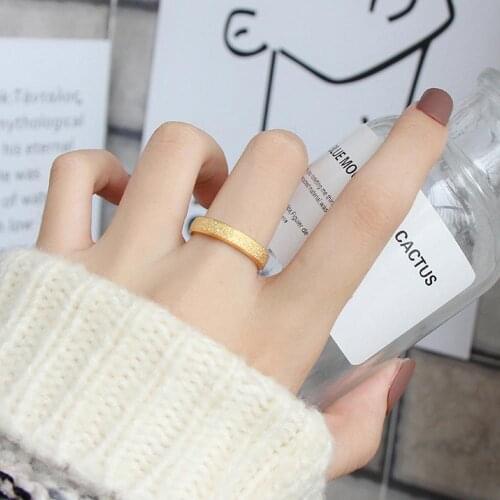 Rainbow Frosted Man Women Gay Couple Ring Fashion Colorful 6MM Stainless Steel Frosted Finger Ring Wedding Jewelry Gift