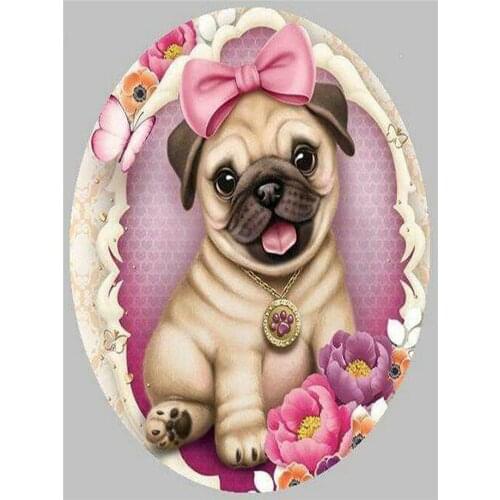 Animal Dog Printed Fabric 11CT Cross-Stitch Embroidery Kit DMC Threads Hobby Craft Handicraft Knitting For Adults Jewelry