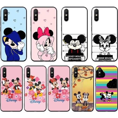 Silicone Cover Mickey mouse love For Xiaomi Redmi K40 K30i K30T K30S K20 10X GO S2 Y2 Pro Ultra Black Phone Case
