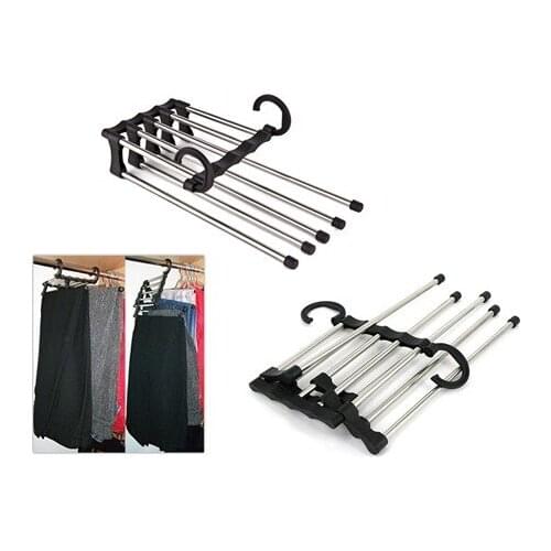 Modern Practical Trousers Hanger Clothes Rack 5'li Magic Hanger
