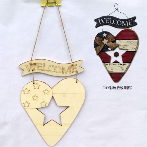 4th of July Star Ornaments Star Patriotic Wall Decor Rustic Hanging Star Decorations for Independence Day Home Decoration