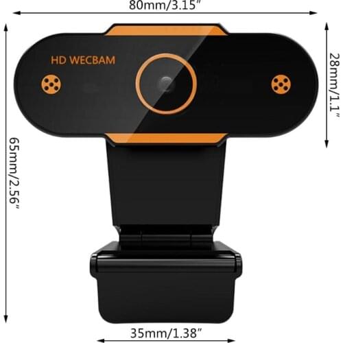 USB 2.0 Computer PC Web Camera Online Video 1080P HD- Webcam with Microphone R2LB