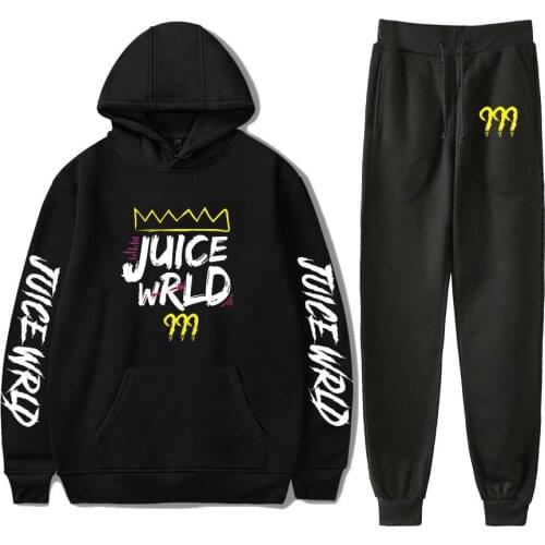 WRLD Merch Hoodie Sweatshirt Sweatpants Suit Juice WRLD Shirt Trousers Sets Unisex Clothes Bottom Pullover Tops Print Casual top