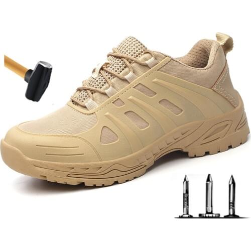 Safety Shoes Mens Steel Toe Lightweight Anti-smashing Unisex Work Sneakers Breathable Wear-resisting Both Men And Women