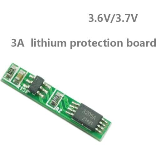 3.7v lithium battery charge protection board, 3A high current, polymer battery protection board