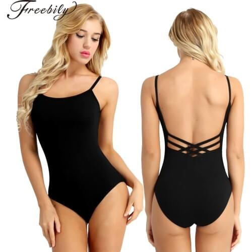 Women Built In Shelf Bra Tank Black Ballet Leotard for Dance Costumes Dance Leotard Adult Gymnastics Leotard Ballerina Bodysuit