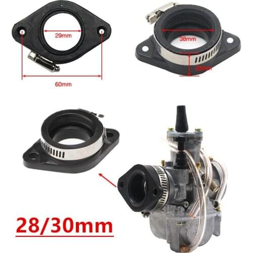 1PCS Motorcycle Carburetor Adapter Inlet Intake Pipe Rubber Mat Fit on PWK 28/30mm Carburetor UTV ATV Pit Dirt Bike