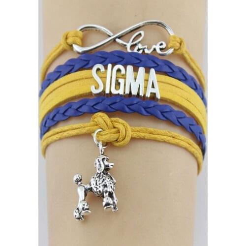 10PC/lot Infinity Love Sigma Sgrhorms Dog Charm Wrap Bracelets Braid Charms Bracelet Gifts For Women & Men Bracelets Jewelry