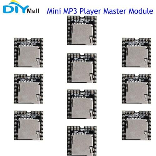 10pcs Mini MP3 Player Master Module with Simplified Output Speaker for Arduino for UNO Original Chipset DFPlayer Mini
