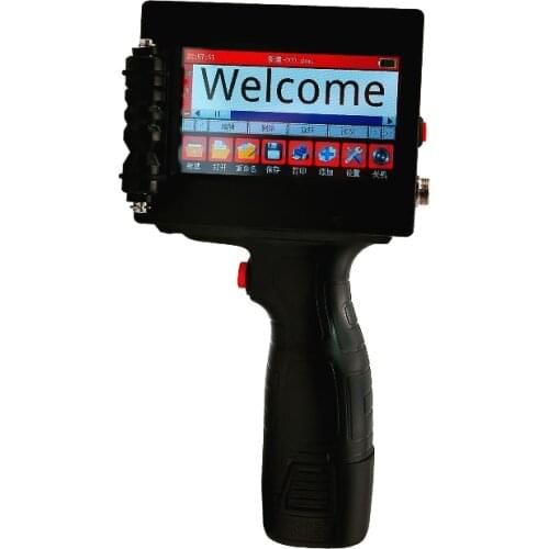 12.7mm Logo Inkjet Printer QR Bar Batch Code Date Number Expiry Date Label Mobile Hand Jet Handheld Thermal Inkjet Printer