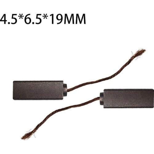 2PCS Car Carbon Brush 4.5*6.5*19mm Power Tool Graphite Brush Replacement Spare Parts Car Motor Carbon Brush