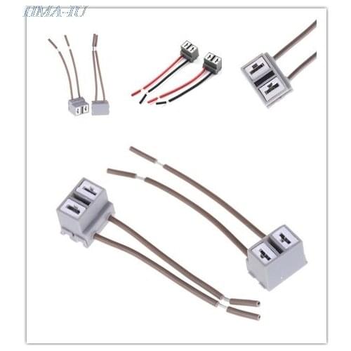 2pcs socket Adapter Wiring Harness Sockets Car Auto Wire Connector Cable Plug For h7 HID LED Headlight Fog Lights Lamp Bulb