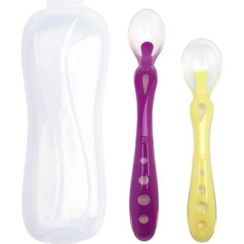 Baby Utensils Spoon and Fork Set for Self Feeding, Training Gift Set for 6, 7, 8, 9, 10, 12 Months