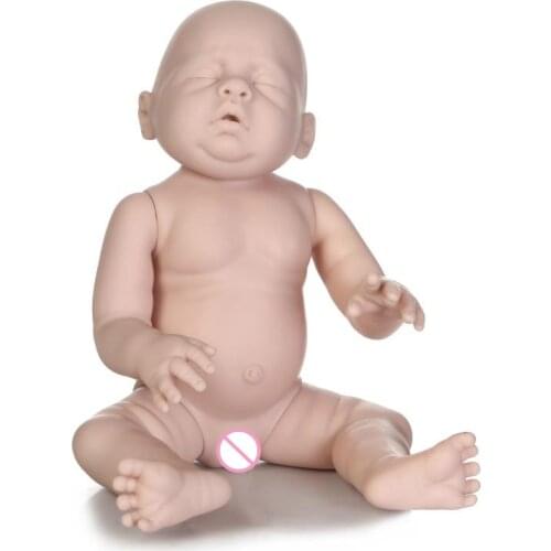 20inch Full Body Silicone Reobnr Doll Kit Realistic Newborn Babyboys Babygirls Unpainted Blank Doll Kits Unfinished Reborn Baby