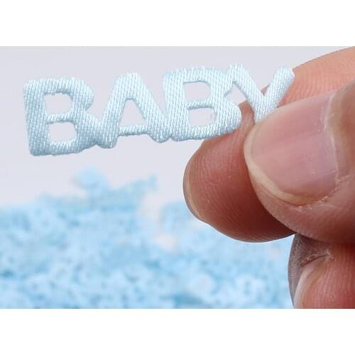 200pcs/lot Stick On light blue BABY patch for baby favor baby shower craft Ablum Cards Pads DIY Craft Ornaments