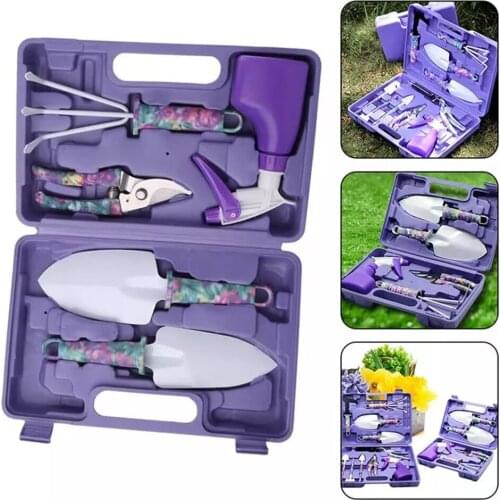 5Pcs Multi-functional Garden Tools Plastic Box Garden Planting Tools Shovel Scissors Sprinkler for Gardening Tools