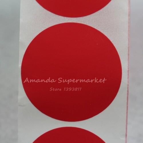 500 pcs/Roll Round Label Sticker 40*40mm Diameter 4cm Sticker Blank Label Sticker Red Color For Mark Sealing Label Sticker