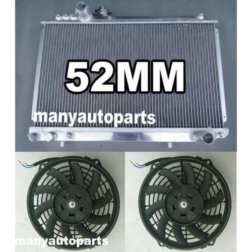Aluminum radiator +FANS for TOYOTA SUPRA MK3 MA70 MA71 3.0L 7M-GTE JZA70 MT 86-93