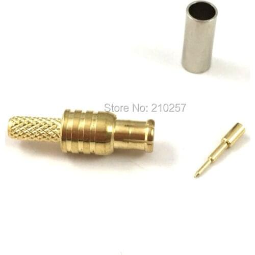 Free Shipping 100pcs MCX Crimp Plug Male Wire Connector Cable LMR100 RG174 RG316