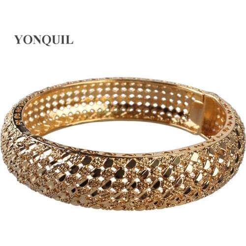 Middle East Arab Dubai Bangle Bracelet For Women African Gold Color Jewelry Trendy Gifts Ladies Accessories Cuff Bracelets